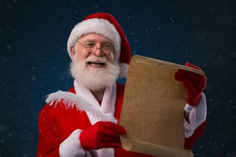 Premium Photo | Santa with wish list