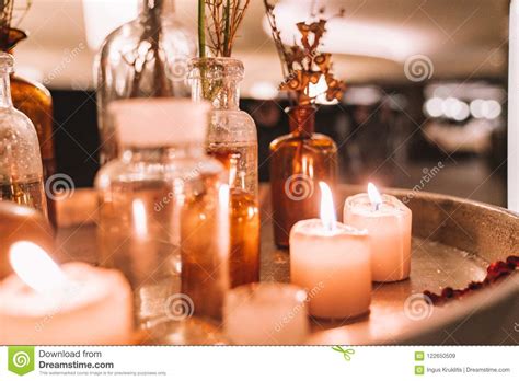 Beautiful SPA Interior Design with Steam and Wood Saunas Stock Image ...