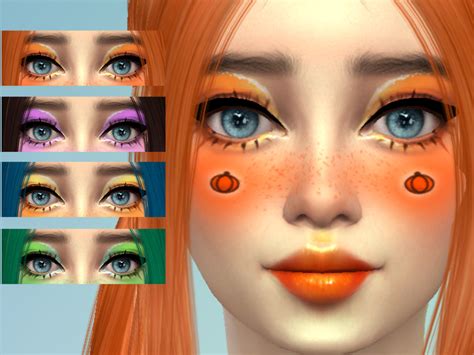 The Sims Resource - Halloween Pumpkin Eyeshadow