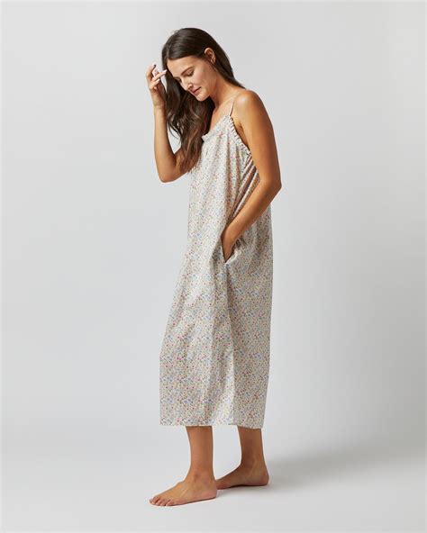 Lena Slip in Pink/White/Blue Lola Isabel Liberty Fabric | Shop Ann Mashburn