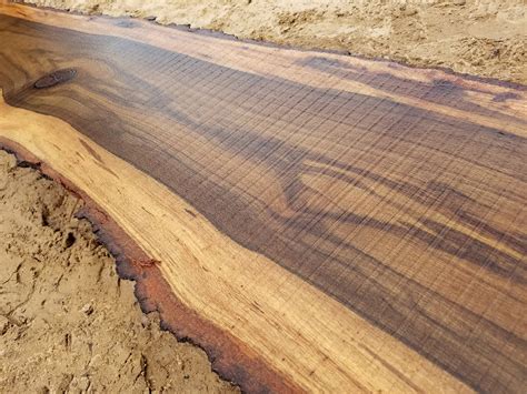 Black Jack Oak Live Edge Plank - 2"x 12-16"x 10'