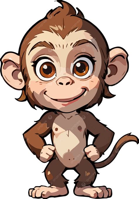 Monkey Animal Cartoon Character, Monkey, Cartoon, Animal PNG