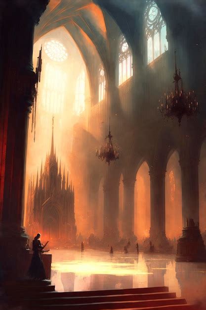 Premium AI Image | powerful holy cleric, holy Magic