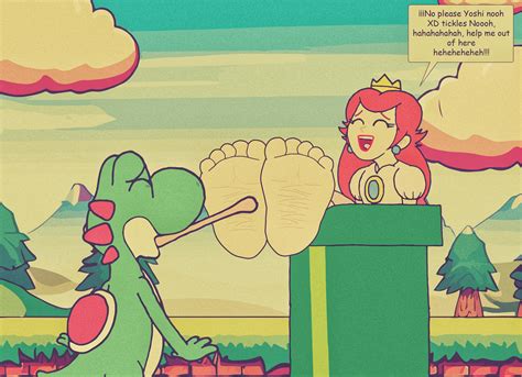 The Ticklish Princess Peach's Situation In Retro by Feets-And-Paws on