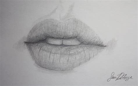how to sketch realistic lips 1