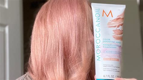 MOROCCANOIL COLOR DEPOSITING MASK REVIEW - ROSE GOLD - YouTube