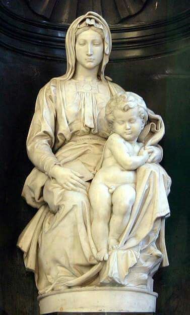 La Madonna de Brujas. Miguel Angel Michelangelo Sculpture ...