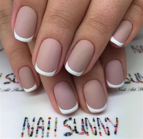 this matte French manicure ! | French nails, Trendy nail design ...