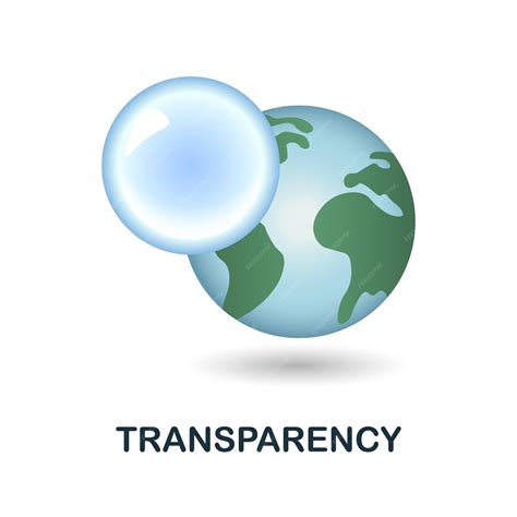 Premium Vector | Transparency icon 3d illustration from esg collection
