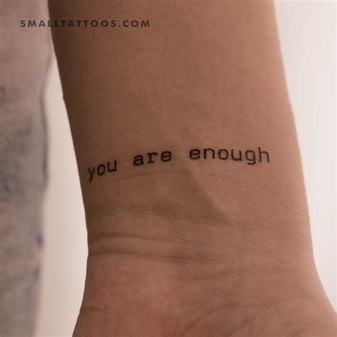 You Are Enough Temporary Tattoo (Set of 3) – Small Tattoos