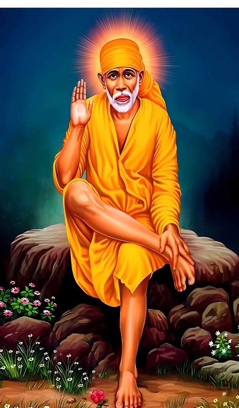 shree shirdi sai baba om sai nath design backdrop cloth  pooja