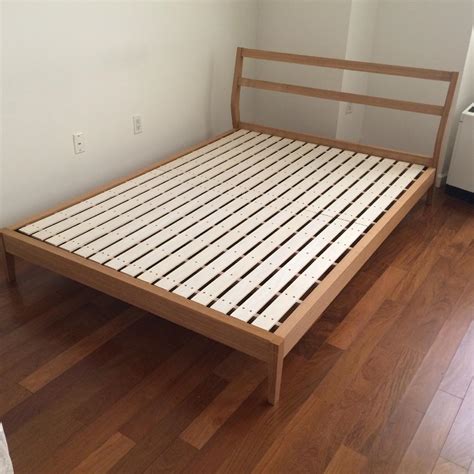 Muji Platform Ash Double/Full Size Bed Frame - AptDeco