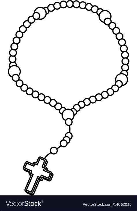 rosary catholic faith royalty  vector image