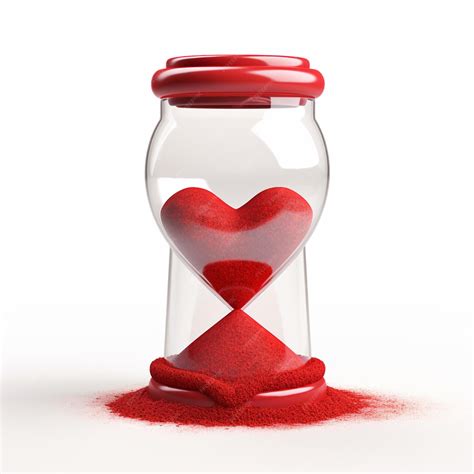 Premium Photo | Red hourglass against white background