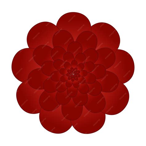 premium vector red color vector flower design