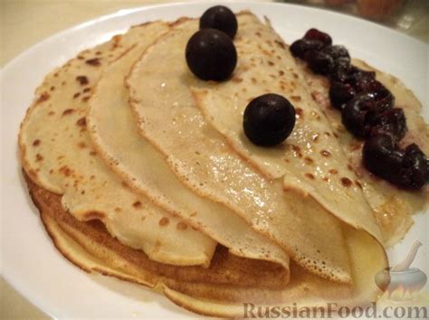 Блинчики тонкие, рецепты на RussianFood.com: 382 рецепта тонких блинчиков