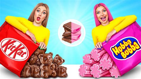 Жевательная Резинка vs Шоколадная Еда Челлендж | Забавные Кухонные ...