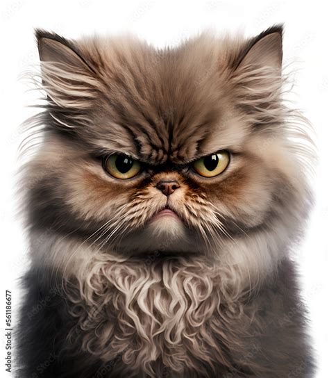 Cat being grumpy, illustration on transparent background Stock Photo ...