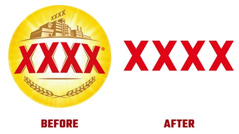 Big brand XXXX with a smaller logo