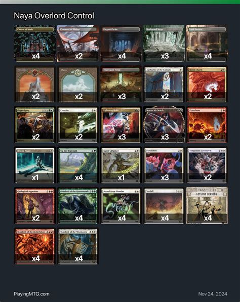 Naya Overlord Control Magic: the Gathering Deck - Magic: The Gathering