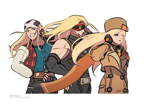 millia rage axl   zato  guilty gear    drawn