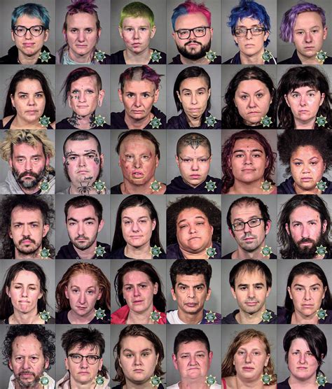 Mugshots of 36 protestors from the George Floyd protests in Oregon
