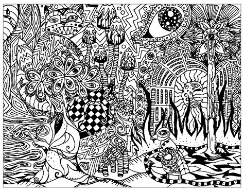 aesthetic psychedelic coloring pages 7