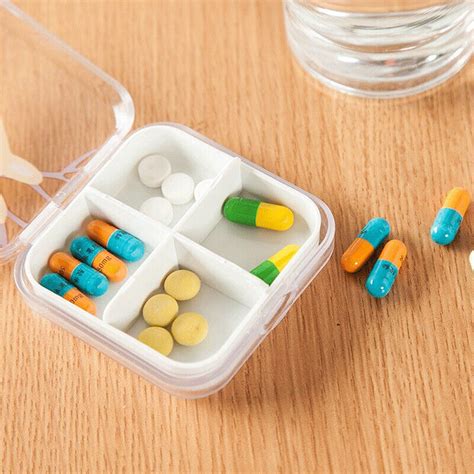Cute Cartoon Mini Storage Medicine Pill Box Portable Empty Travel ...