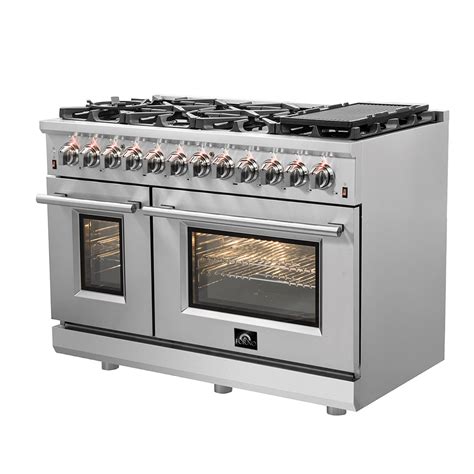 FORNO Massimo 48″ Freestanding Dual Fuel Range - Kenzie Marie Home