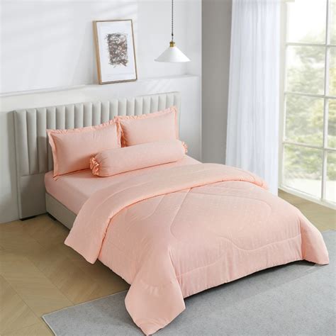 Bộ 5 món drap, áo gối và mền chần NIN Classic B2201_NH021