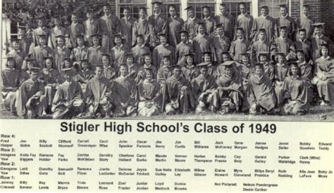 Stigler, Ok - High School Senior Class - 1949