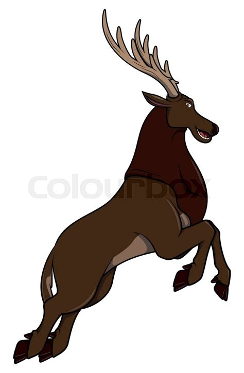 Deer jumping | Stock vector | Colourbox