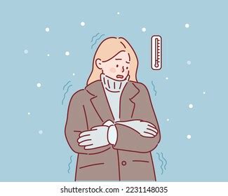 cold shiver cartoon royalty  images stock  pictures