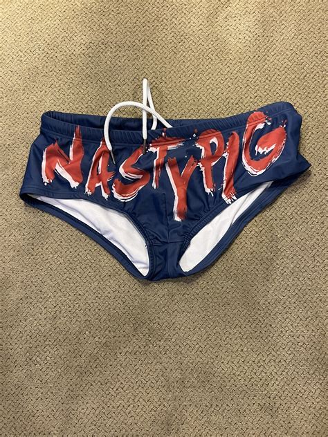 Mens Nasty Pig Swim Briefs Bikini Swimsuit Blue Red S… - Gem