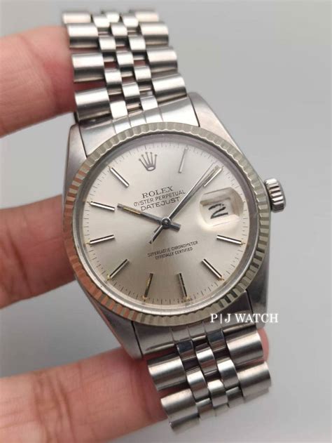 rolex datejust mm silver dial ref