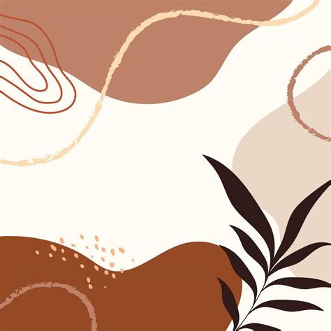 Hand draw abstract aesthetic background.modern template design organic ...
