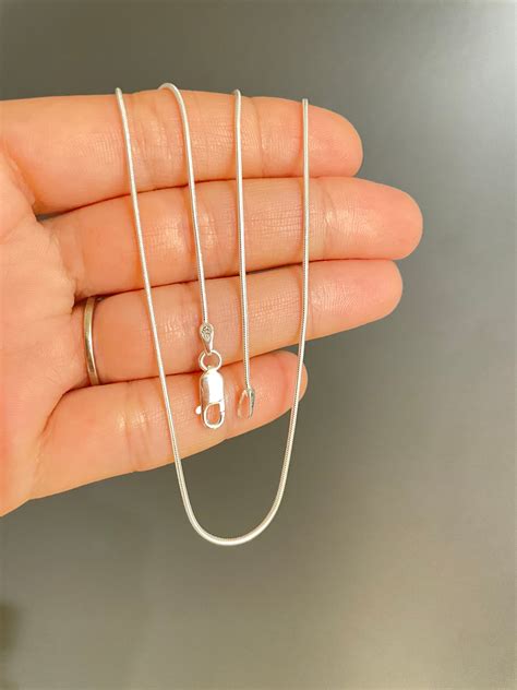 Snake Chain 925 Sterling Silver Chain. Women's Sterling - Etsy