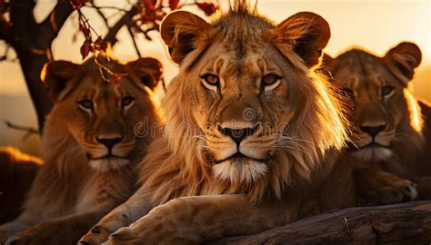 Majestic Lioness Hides in Plain Sight, Family in Focus Generated by AI ...