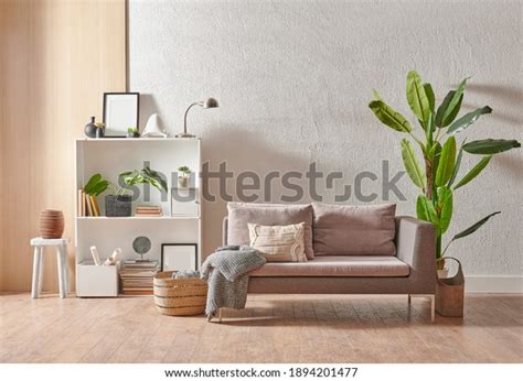 Grey Stone Wall Interior Room Wooden Stock Photo 1894201477 | Shutterstock