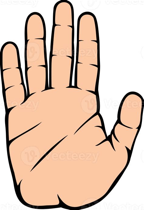 stop hand color  png