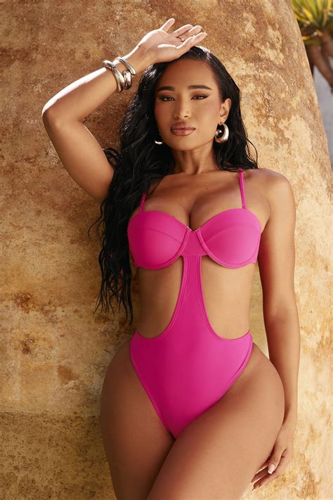 Tyra Cut Out 1 Piece Swimsuit - Hot Pink | Fashion Nova
