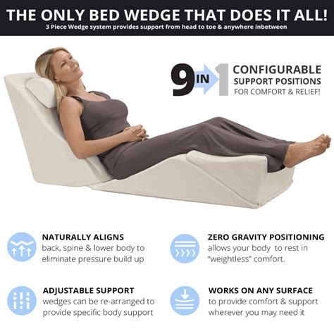 Foam Bed Wedge Elevates Your Body In A Zero-Gravity Position