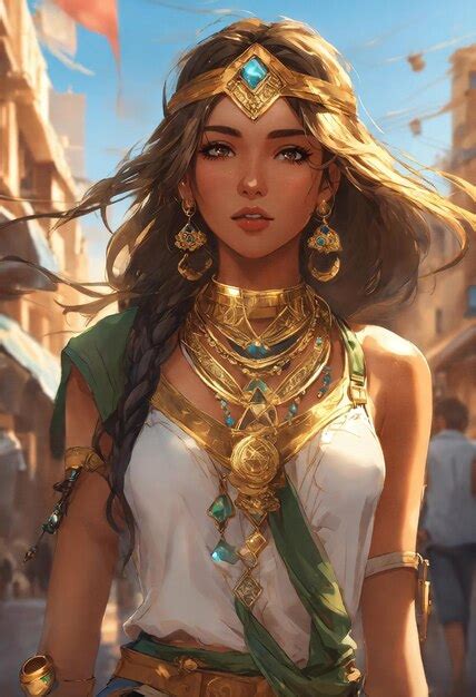 Premium Photo | Wallpaper of a beautiful anime adventurer girl