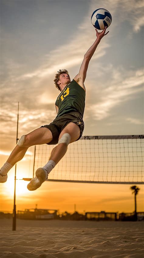 volleyball spike attempt image volleyball sunset athlete
