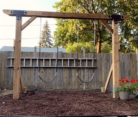 Simple Swing set I built for my kiddo. : r/woodworking