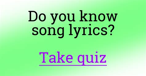 Song Lyrics Quiz