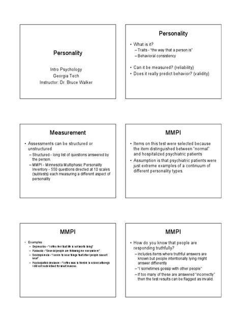 Personality mmpi.ppt | Extraversion And Introversion | Applied Psychology