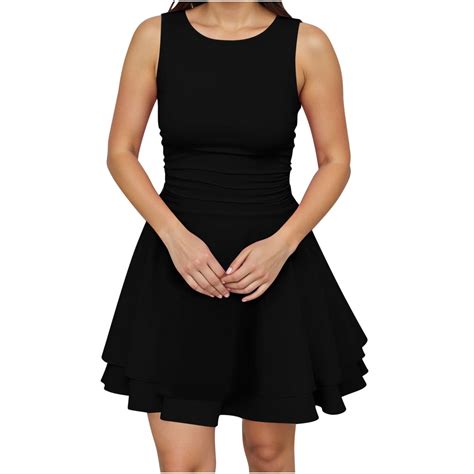 Black Womens Pleated Ruffle Plain Midi Mini Petite Tight Dresses