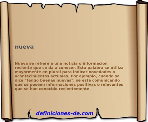 significado de nueva