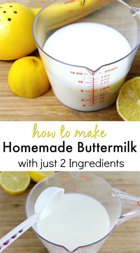 homemade buttermilk   ingredients recipe